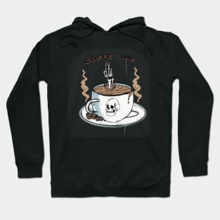 Coffee time with skeleton Hoodie